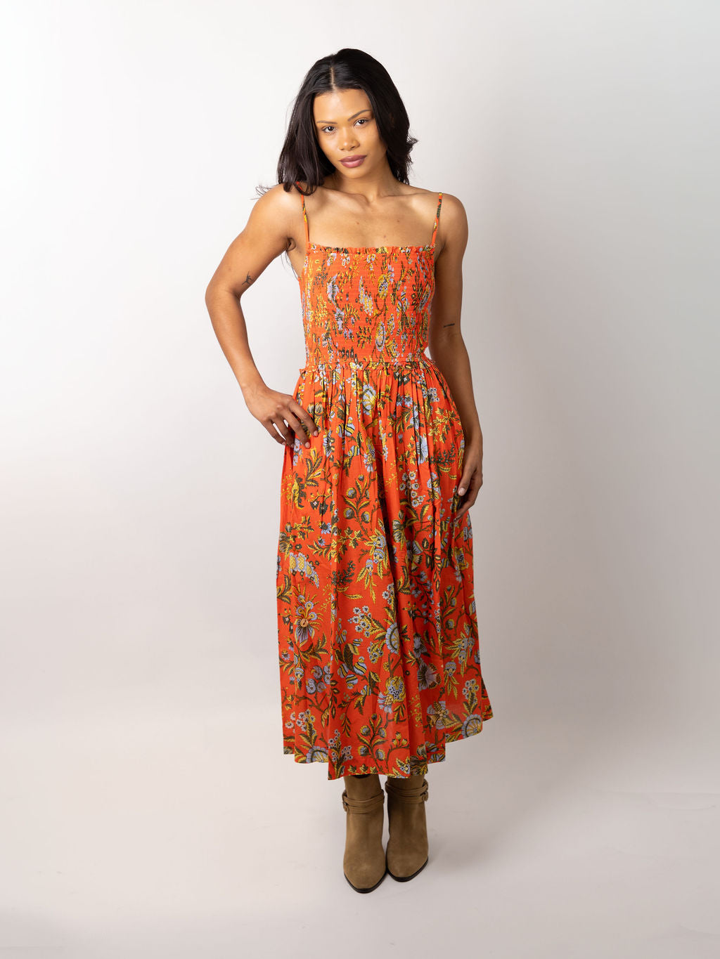 Cara Cara Carmen Dress Clover Orange | cake