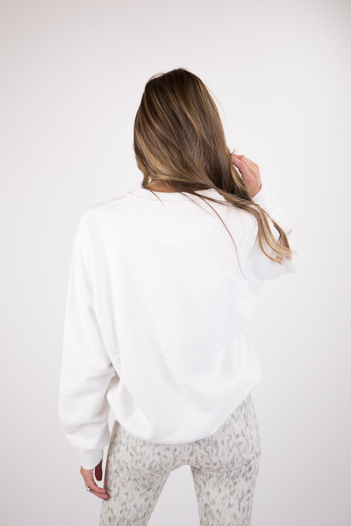 Anine Bing Ramona Monogram Sweatshirt in White