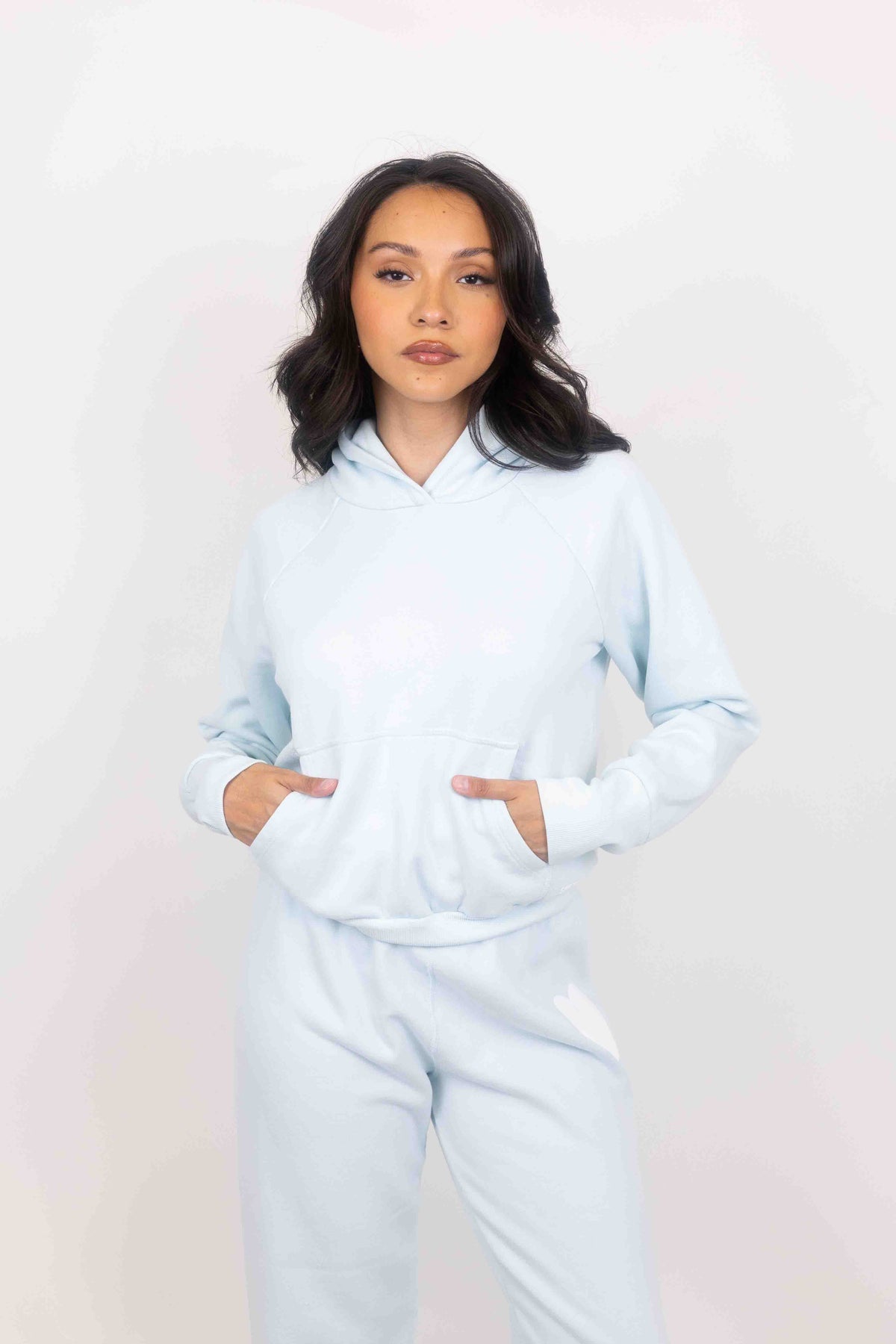 SPRWMN Shrunken Raglan Hoodie Ice Blue | cake