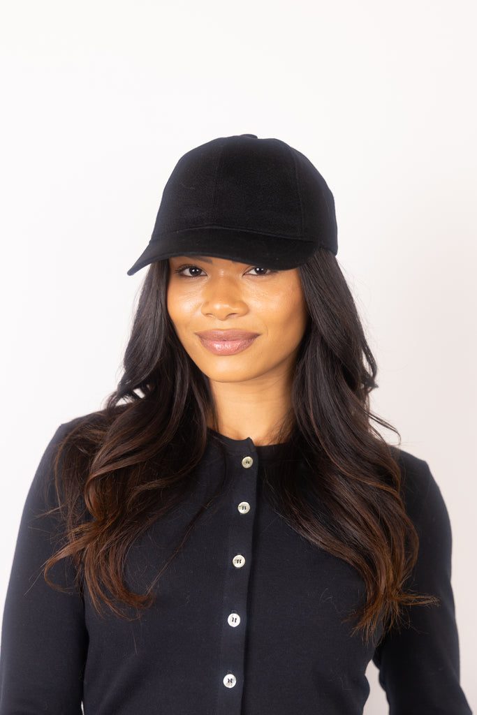 Vince Black Cashmere Baseball Cap for Women Vince Cashmere Baseball Hat | Bloomingdale main image 2