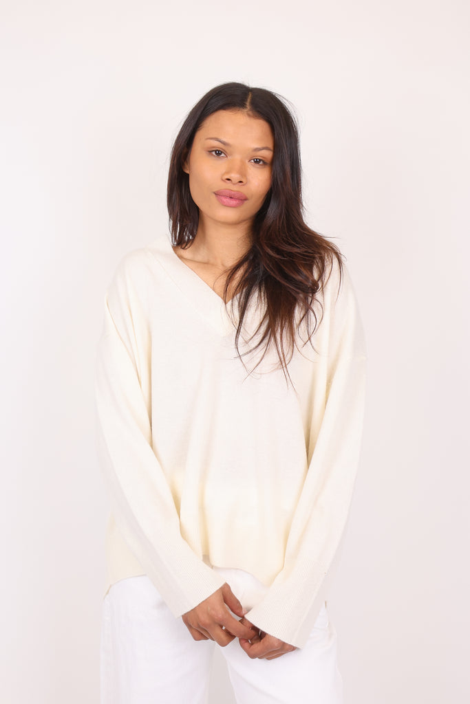 Nylah B Slouchy V Neck Pullover