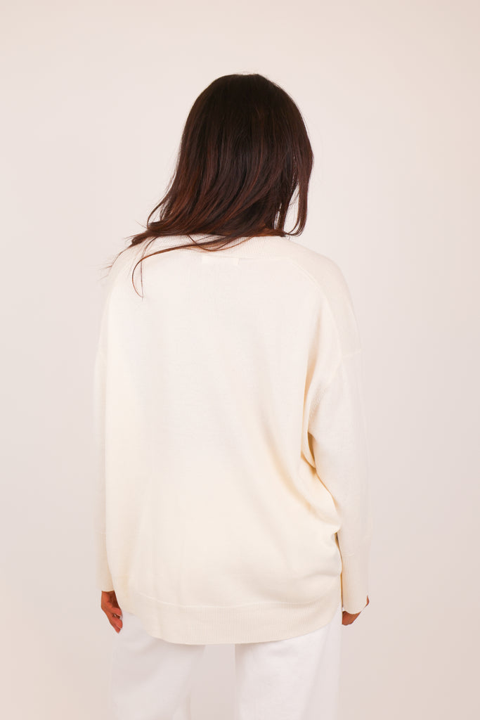 Nylah B Slouchy V Neck Pullover