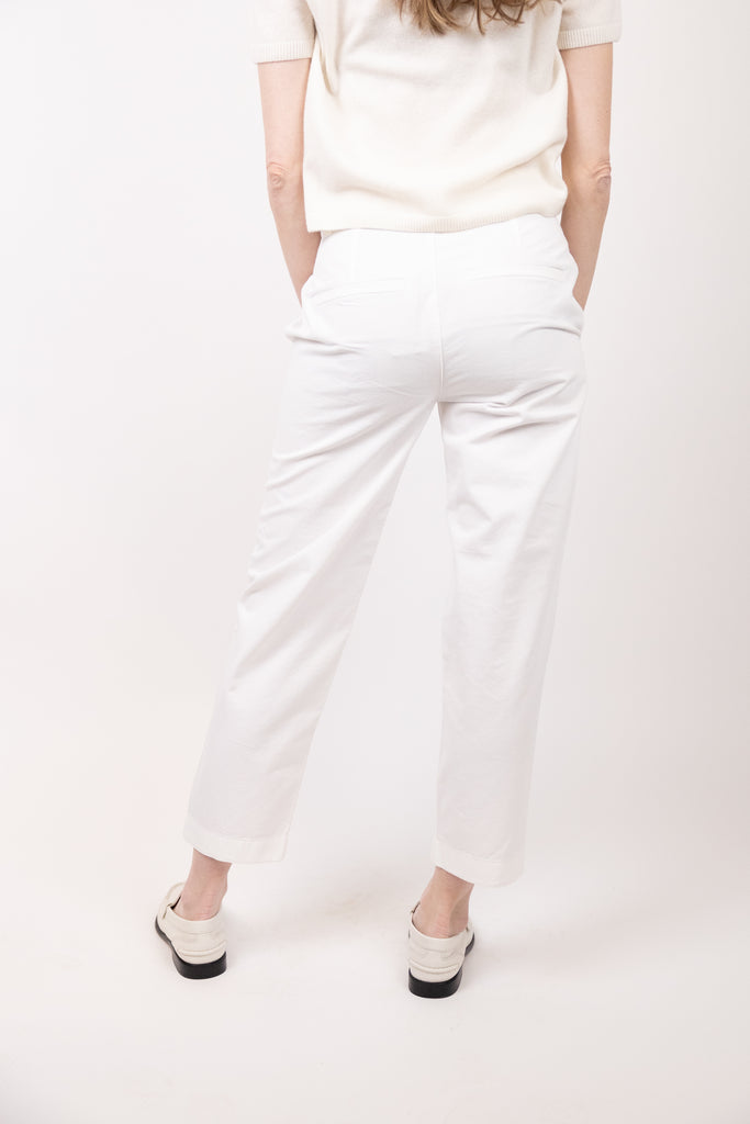 Low Rise Washed Cotton Crop Pant