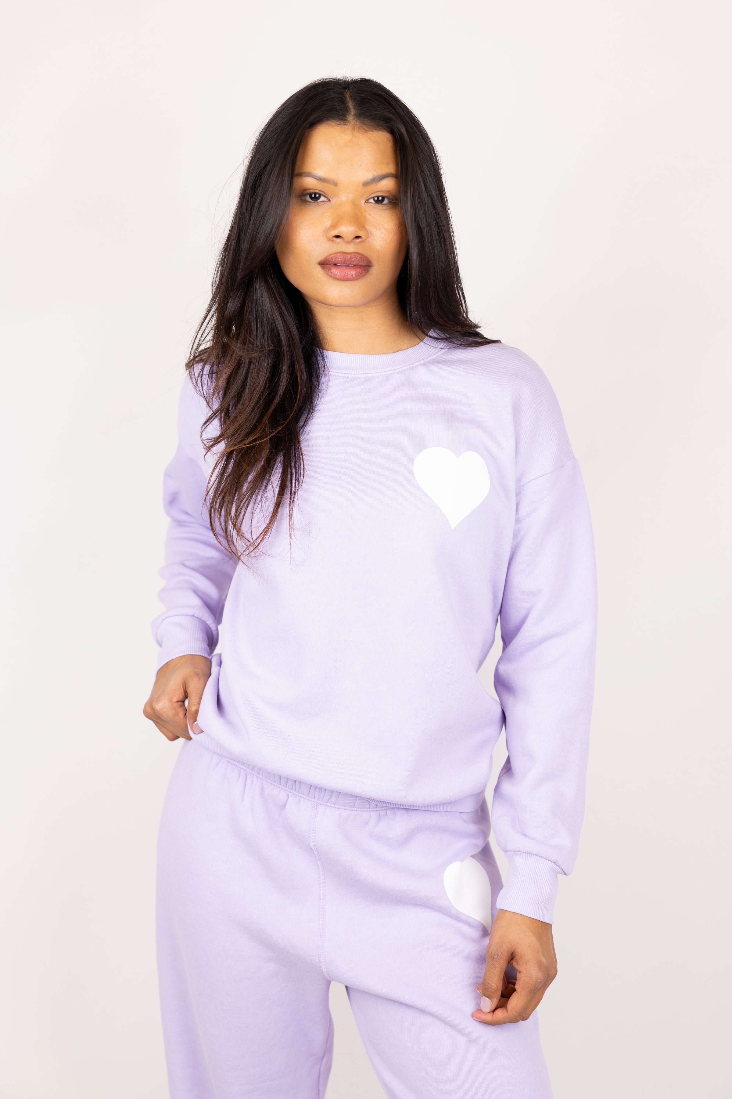 SPRWMN Heart Sweatshirt Lavender | cake