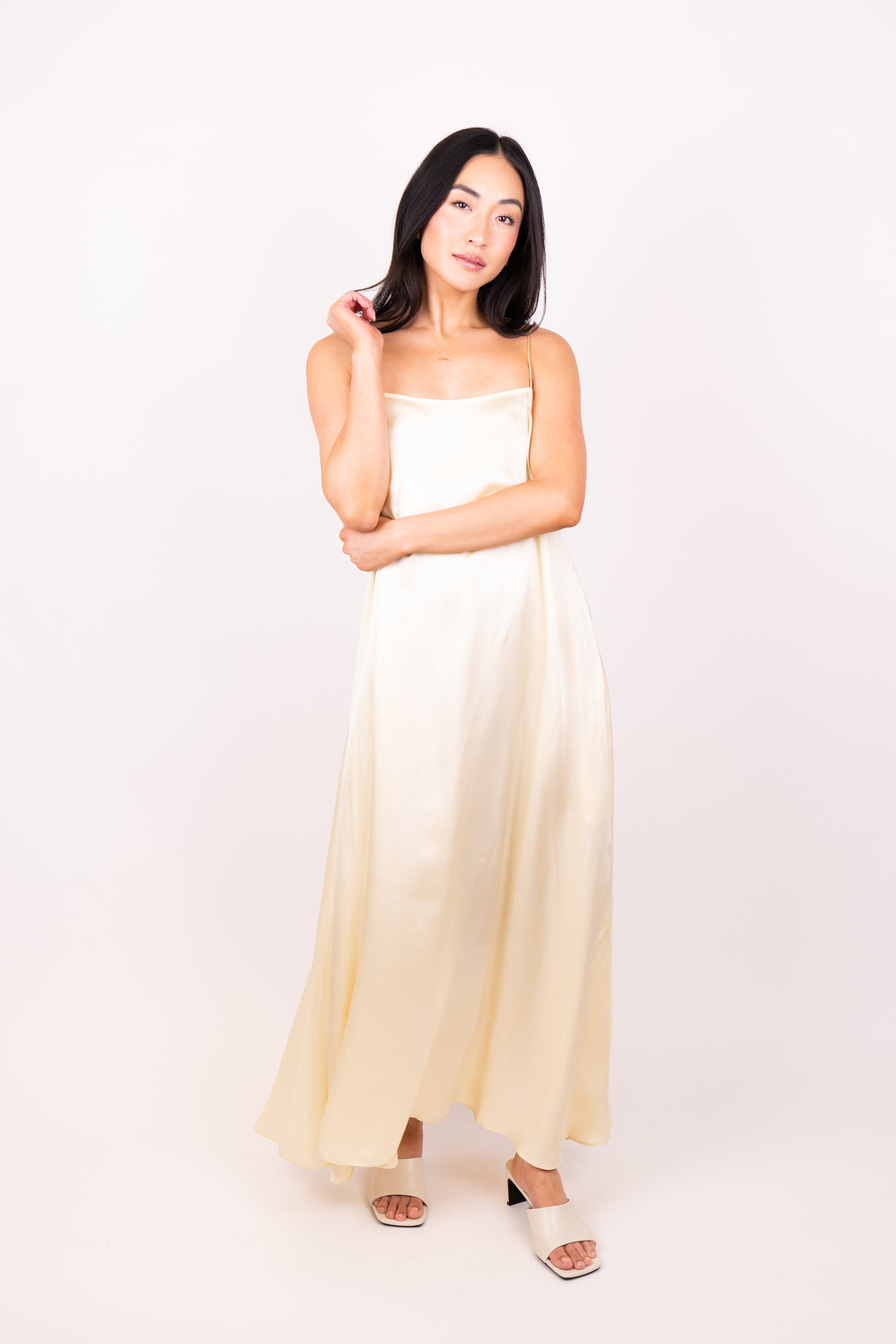 Anine Bing Mae Dress in Butter Yellow