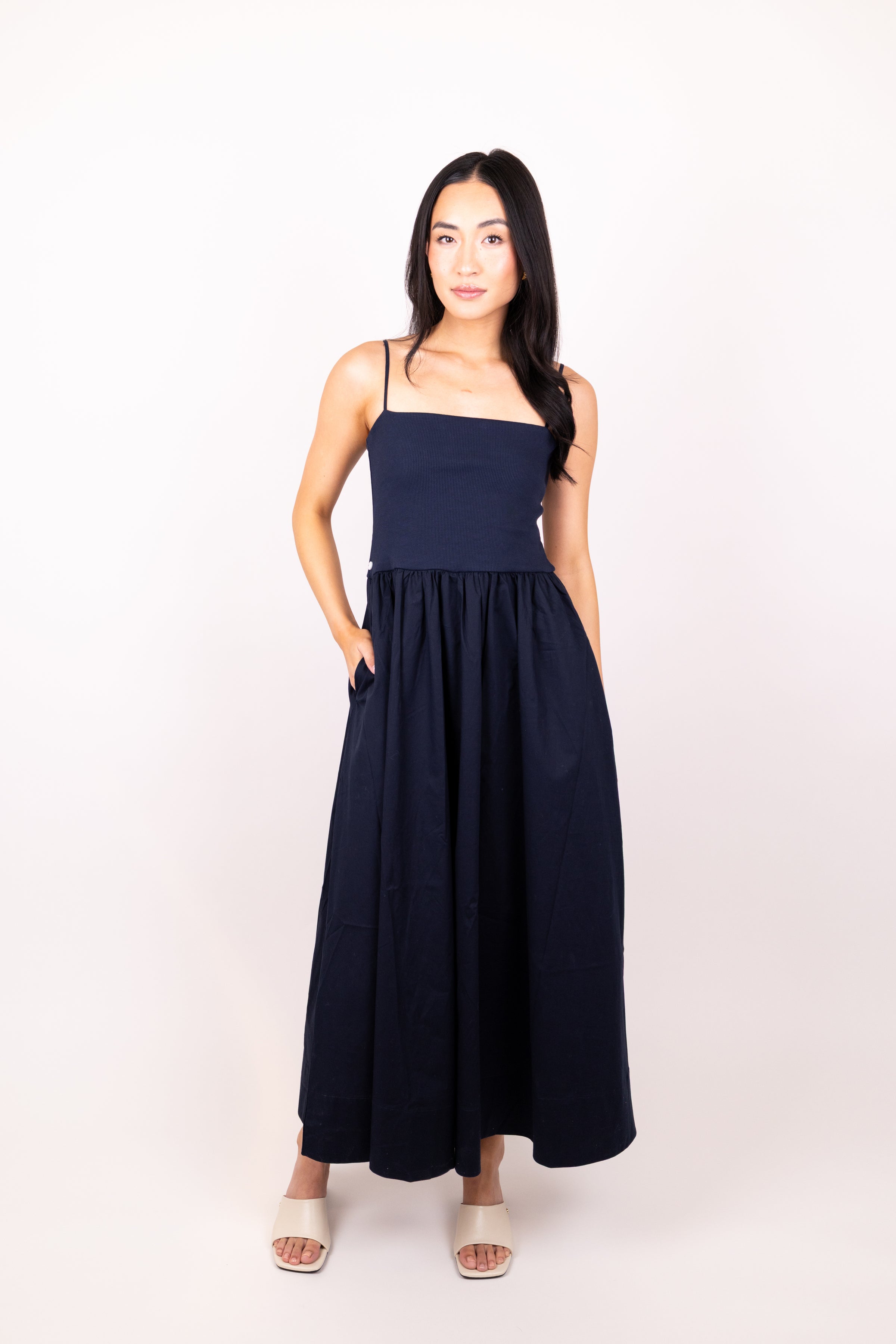 fashion capital dress navy Sold Out NYC The Cami RSVP Dress in Navy