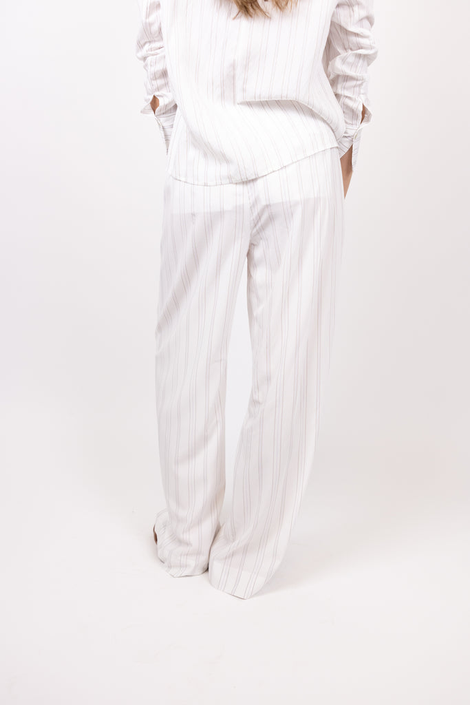 Casual Stripe Pleated Trouser
