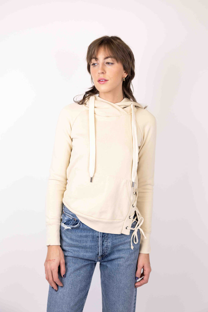 Enzo Side Lace Pull Over Hoodie