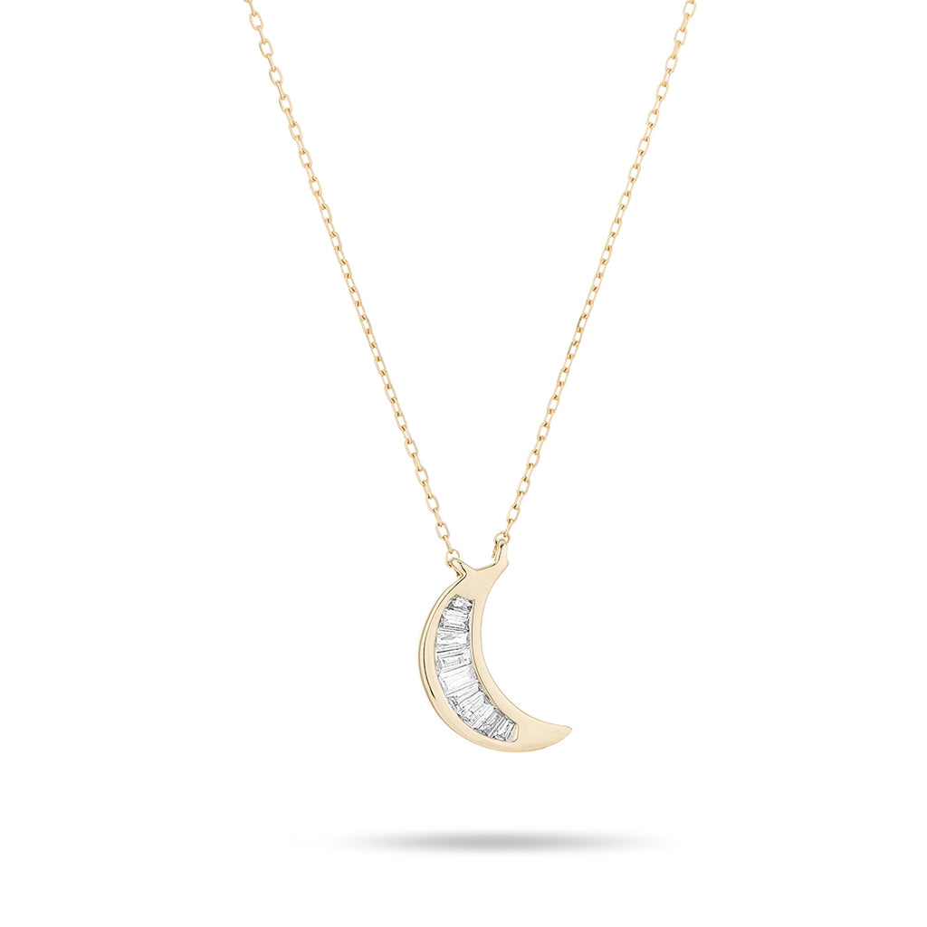 Baguette Moon Necklace