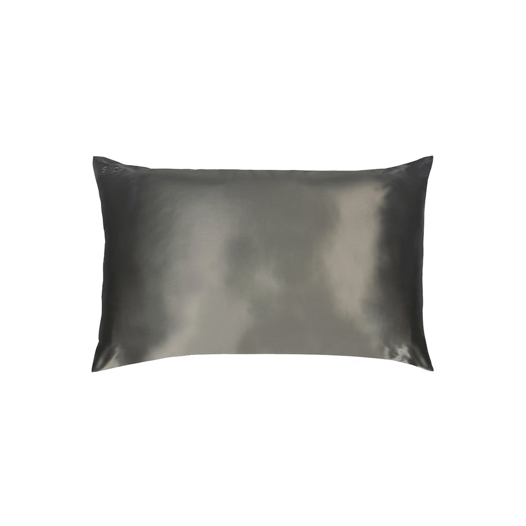 Pure Silk Queen Pillowcase - Charcoal