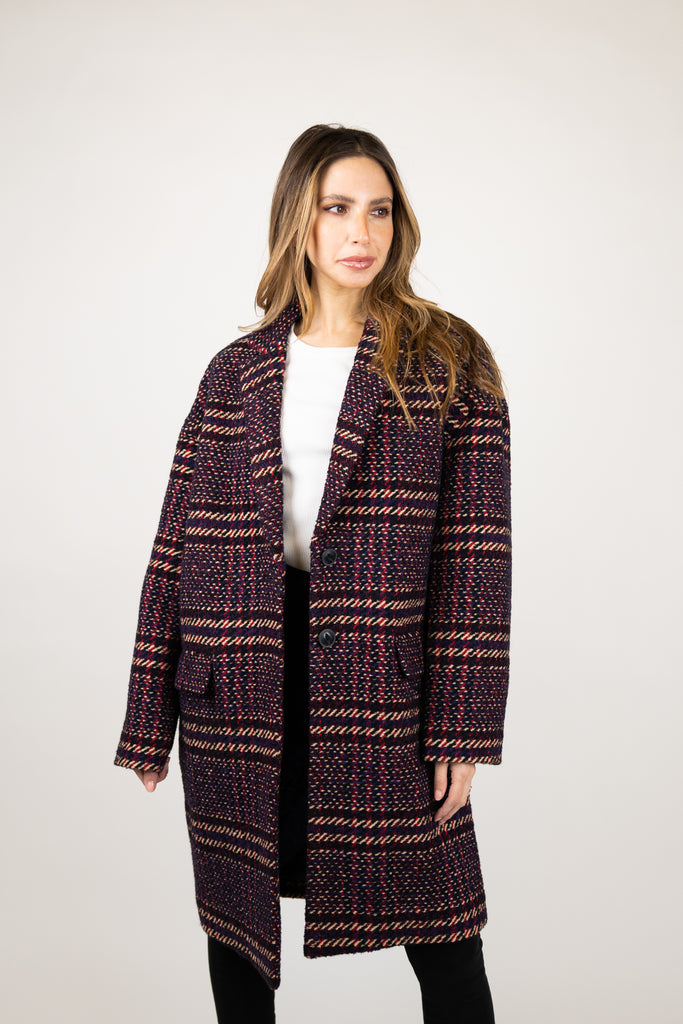 Estelle Cocoon Plaid Coat