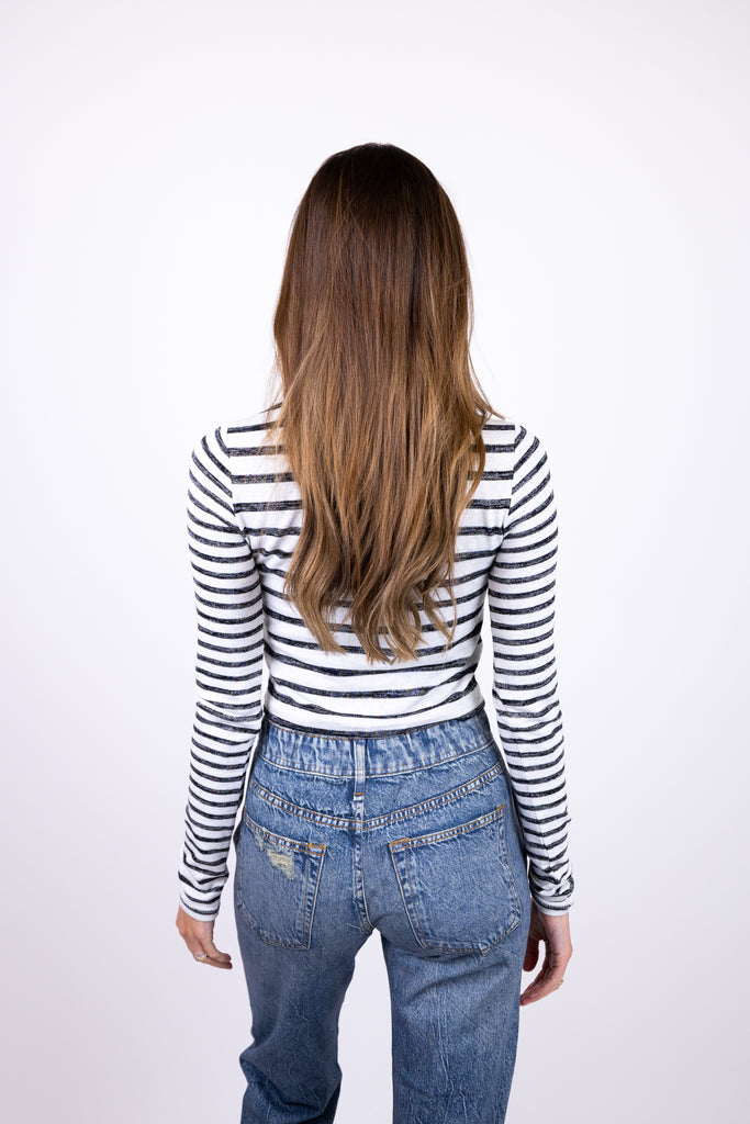 The Knit Stripe Turtleneck