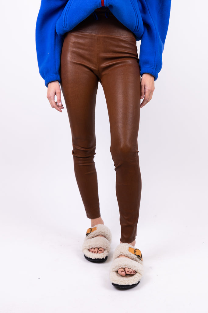 Leather Ankle Legging