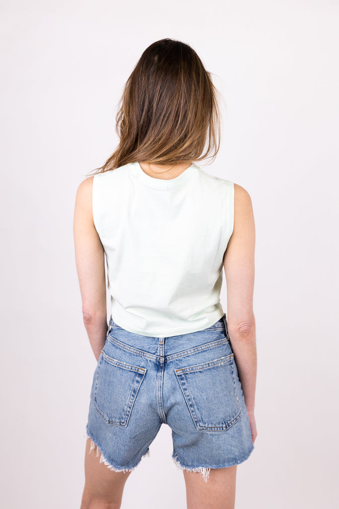 Classic Jersey Sleeveless Cropped Tee