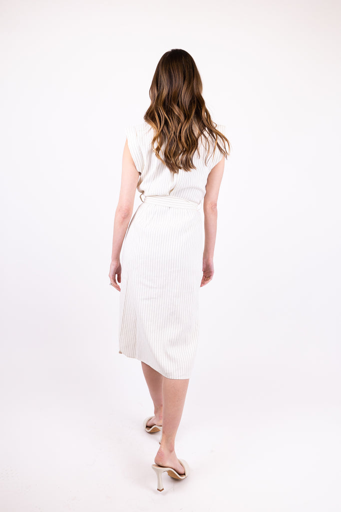 Helena Stripe Linen Dress