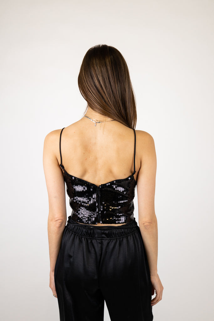 Cropped Sequin Cami